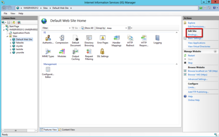 华测SSL证书-IIS服务器上安装SSL证书，单击【绑定】